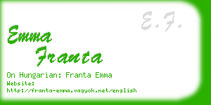 emma franta business card